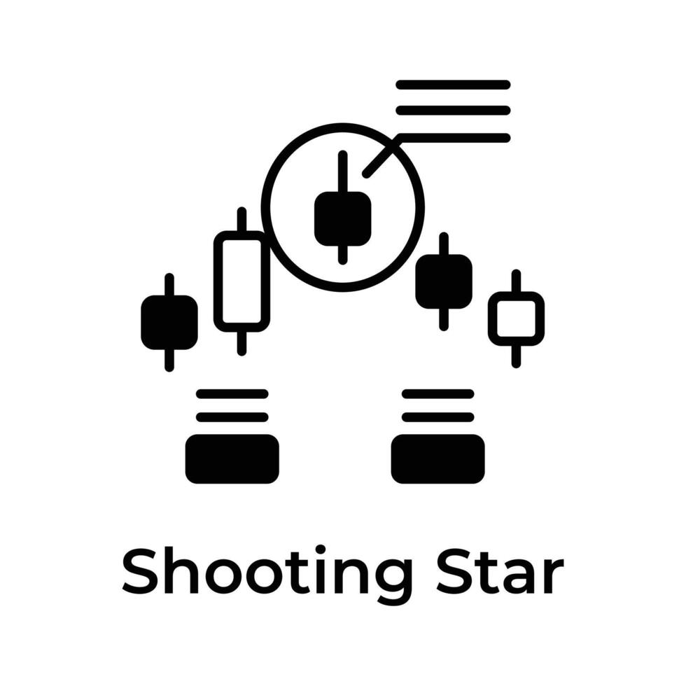 Shooting star icon in modern style, trading related vector