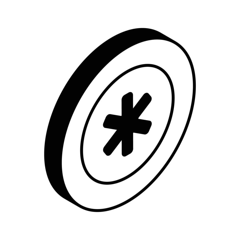 An amazing icon of medical sign in modern isometric style, ready for premium use vector