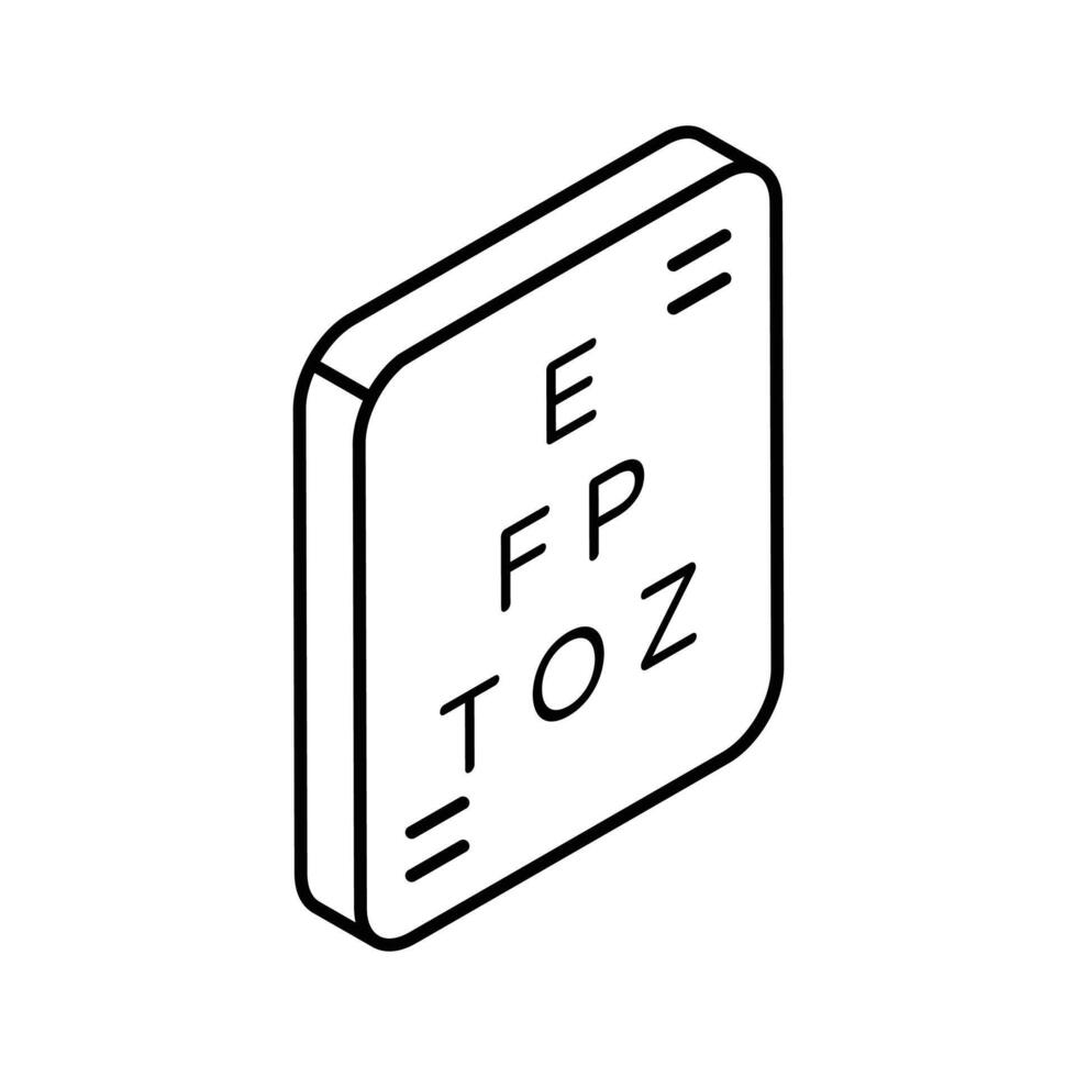 Premium quality isometric vector of eye chart, eye test icon