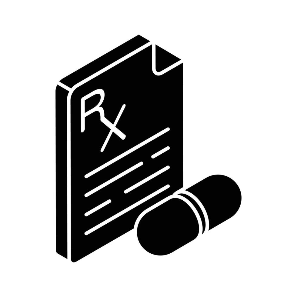 Download this amazing icon of prescription in modern style vector