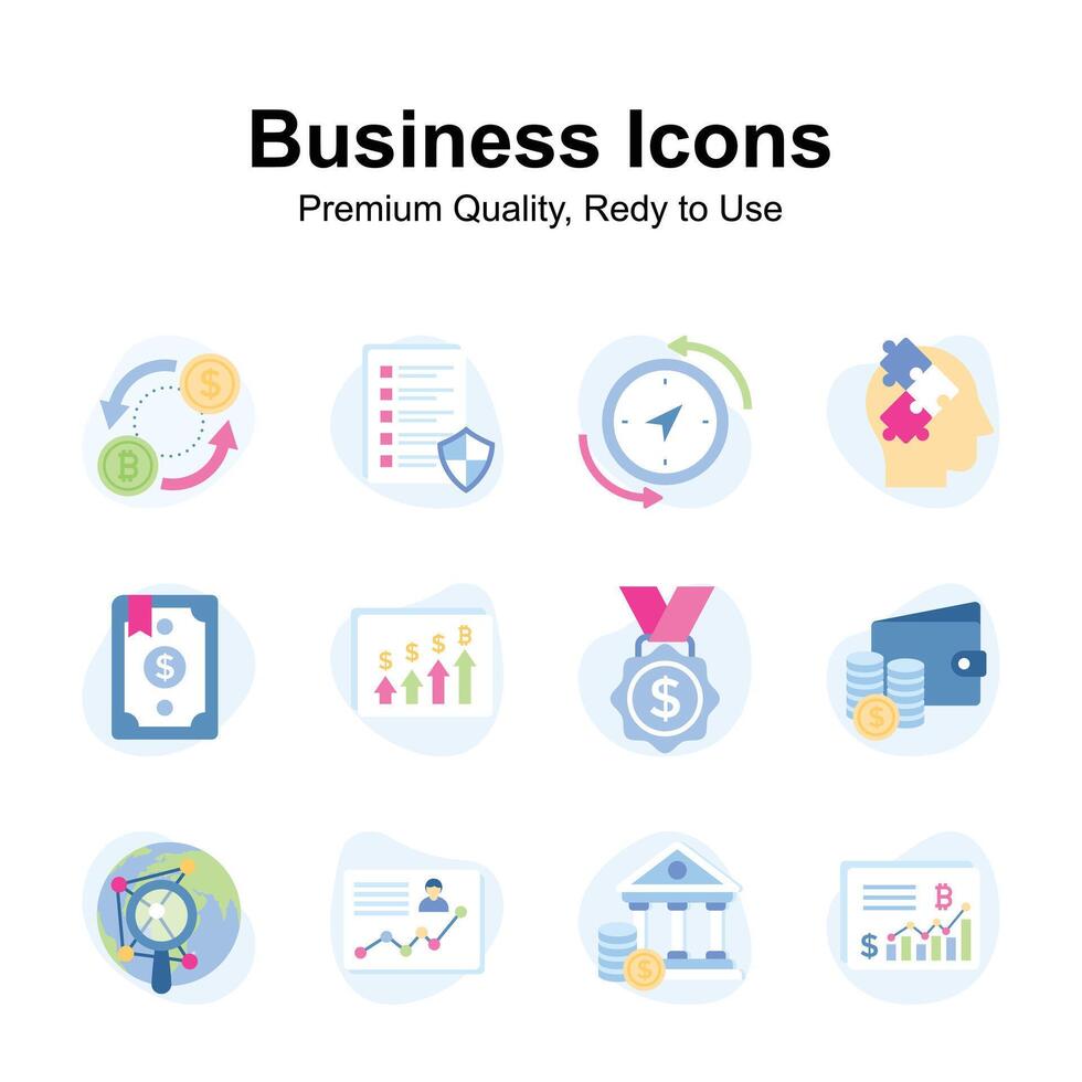 Take a look at this unique and trendy business and finance icons vector