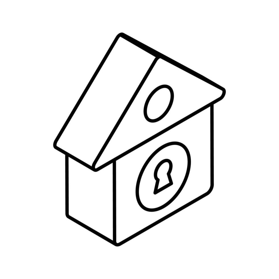 Well designed vector of house protection in trendy isometric style, editable icon