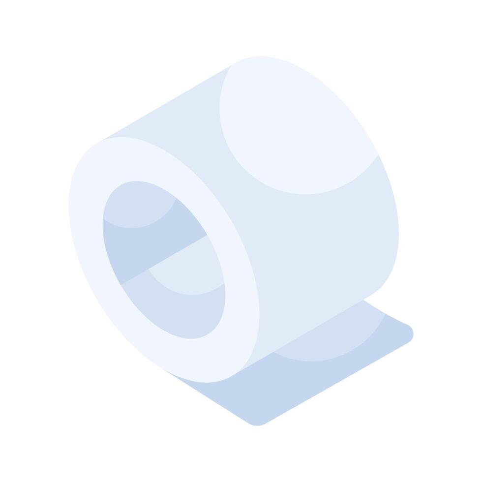 An isometric icon of tissue roll in trendy style, ready to use vector