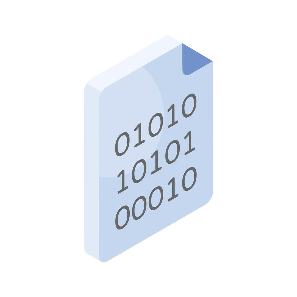 Have a look at this amazing icon of binary coding file vector