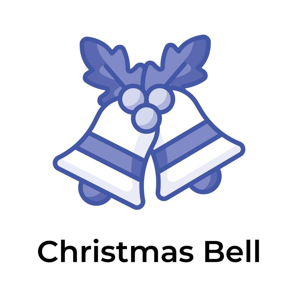 Christmas bell vector design in modern style, jingle bell