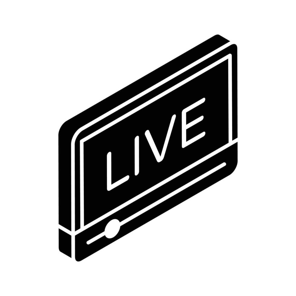 Beautifully designed live streaming isometric vector design