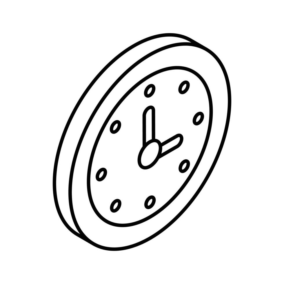 An isometric icon of alarm clock in editable style, easy to use and download vector