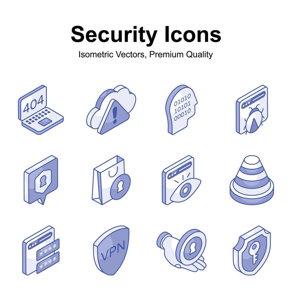 Take a look at this beautifully designed security icons set in modern style vector