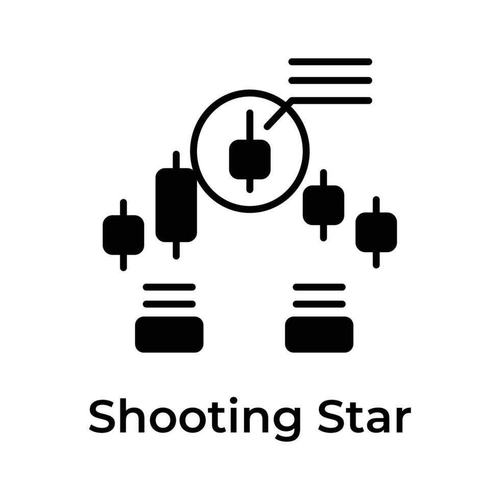 Shooting star icon in modern style, trading related vector