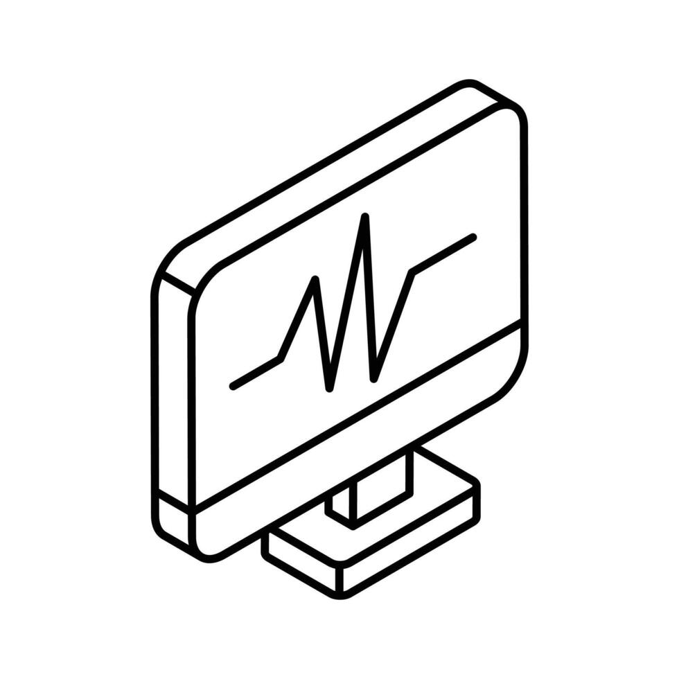 Grab this amazing icon of health monitoring, vector of electrocardiogram in modern style