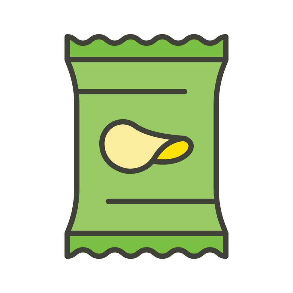 A pack of potato chips icon, modern and unique vector