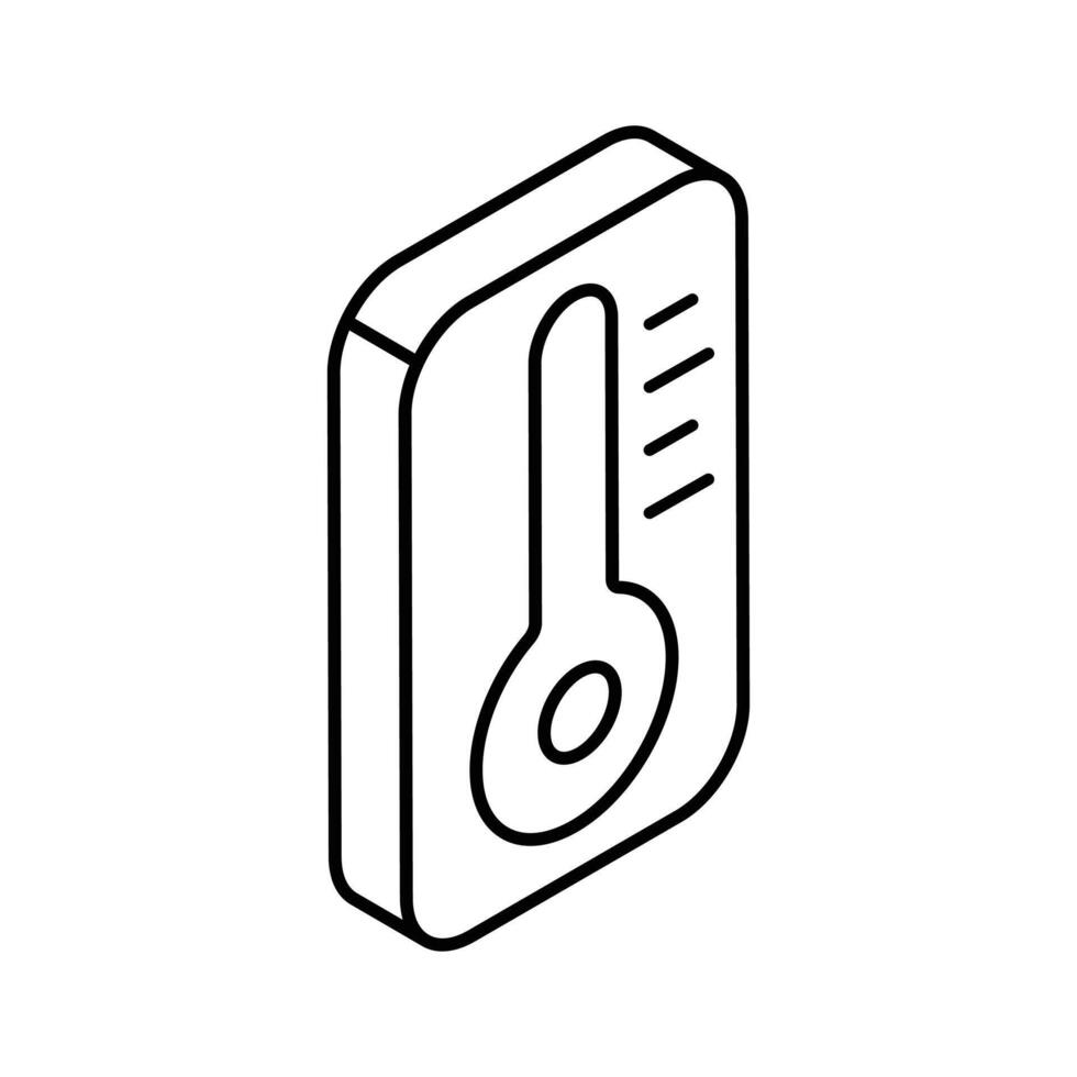 Thermometer in modern style, temperature measuring gauge vector