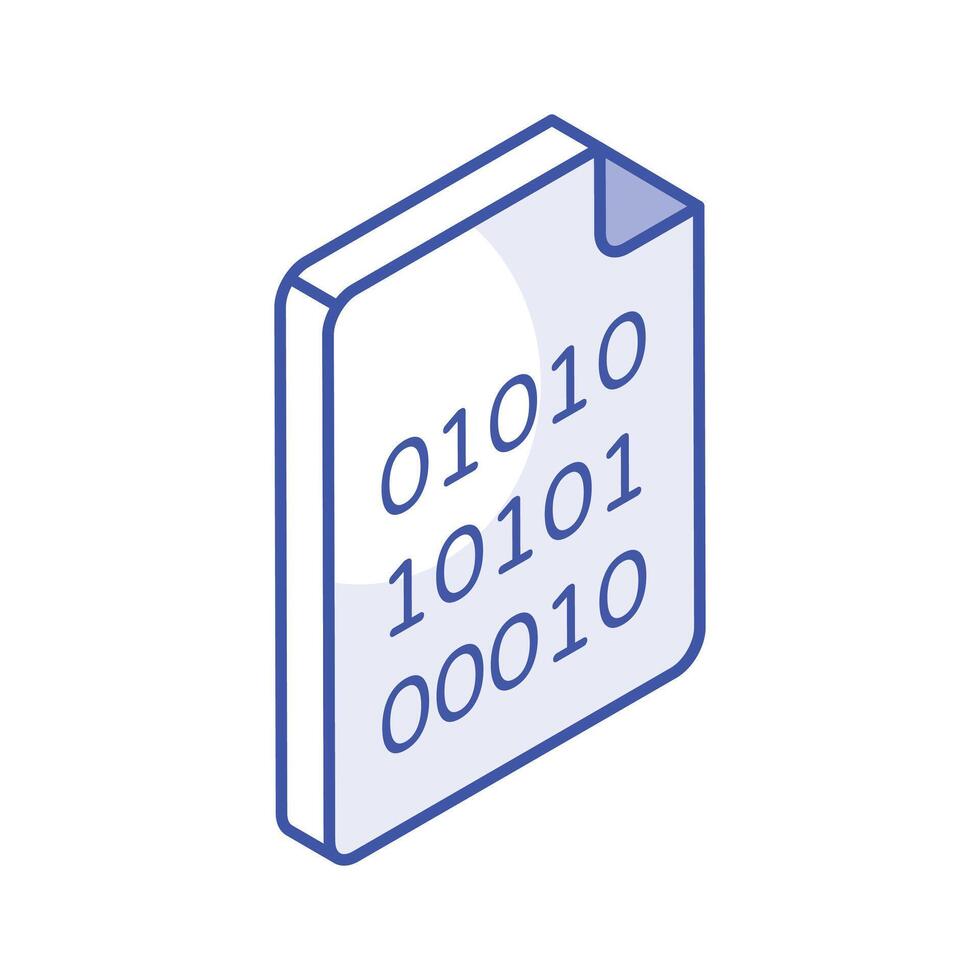 Have a look at this amazing icon of binary coding file vector