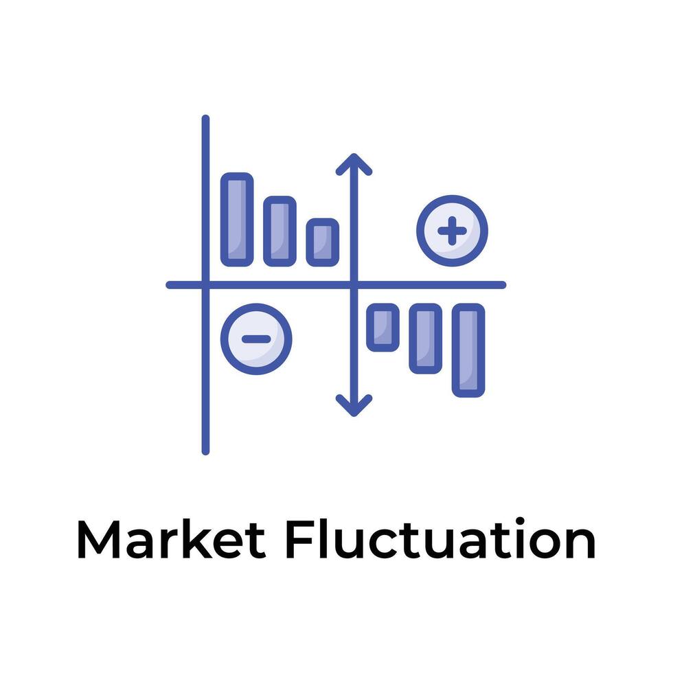 obtener esta hermosa y único icono de mercado fluctuación, de moda vector de valores intercambiar comercio