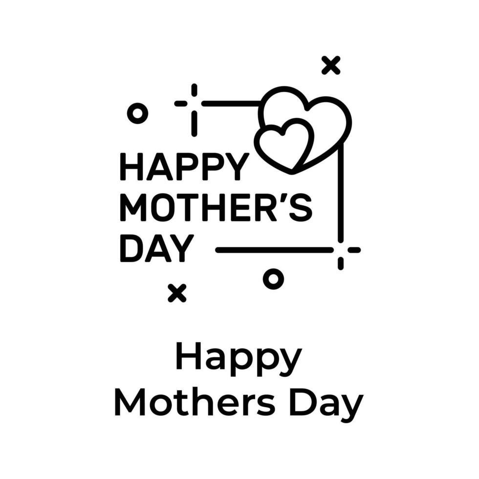 Unique and trendy mothers day icon design, happy mothers day vector design