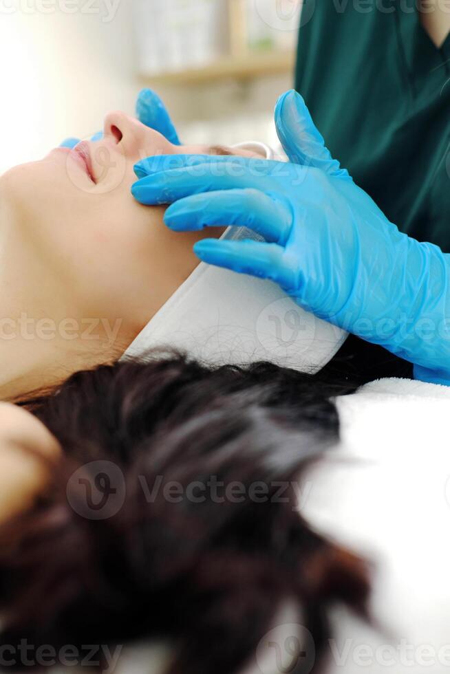 Facial Care Session at Cosmetology Clinic photo