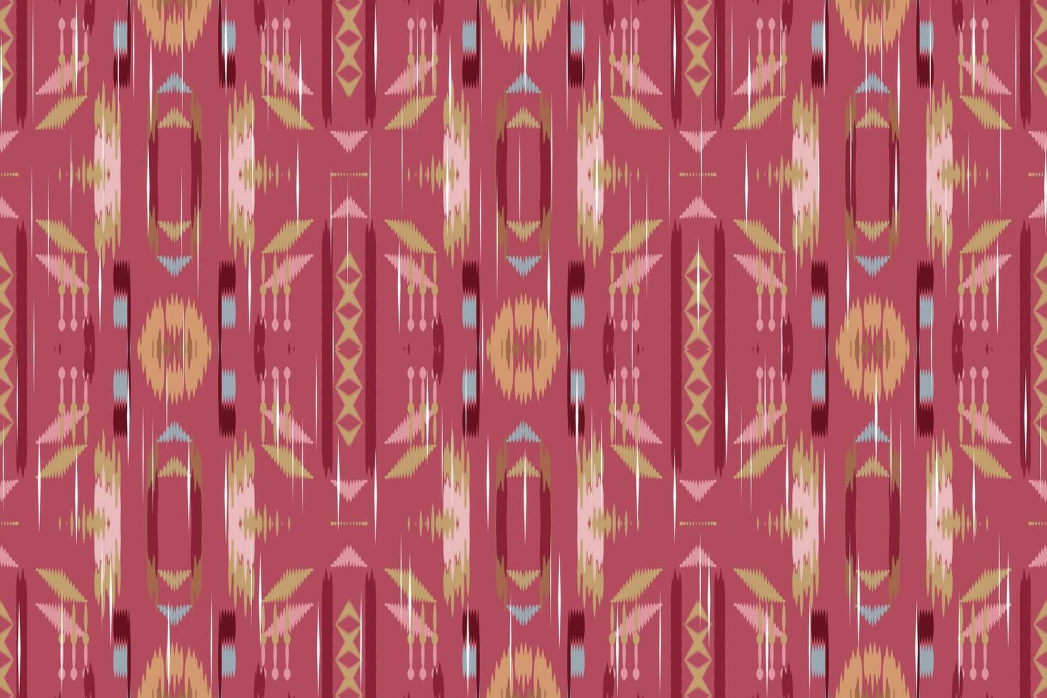 Ikat Paisley Embroidery on the Fabric in Indonesia,india and Asian countries.geometric Ethnic Oriental Seamless pattern.aztec Style. illustration.design for Texture,fabric,clothing,wrapping,carpet. vector