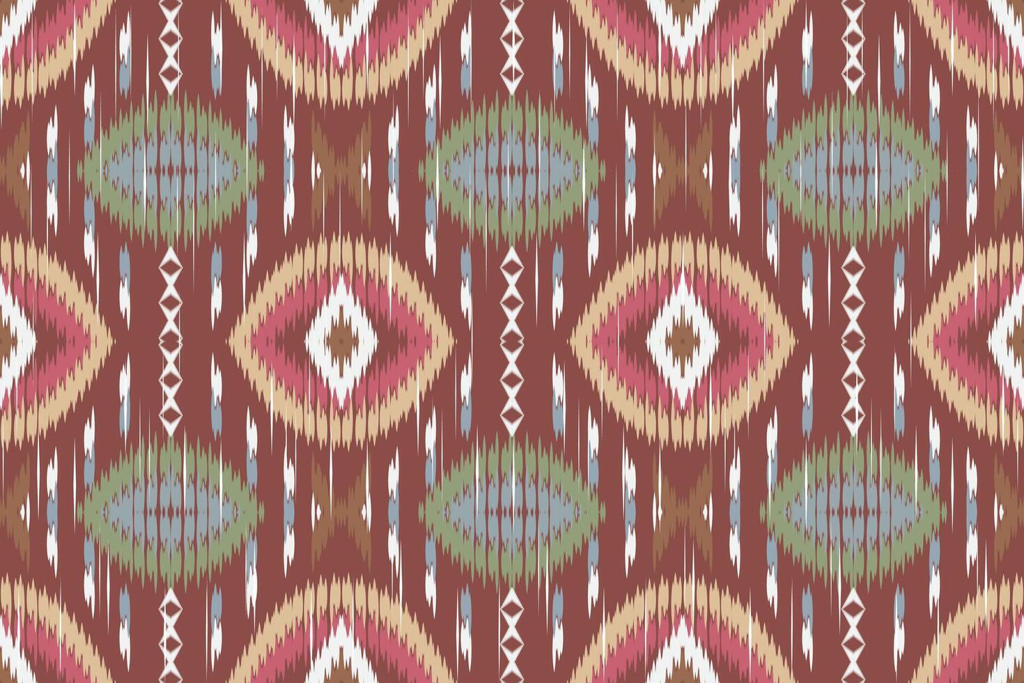 ikat cachemir bordado en el tela en indonesia, india y asiático países.geométricos étnico oriental sin costura patrón.azteca estilo. ilustración.diseño para textura,tela,ropa,envoltura,alfombra. vector