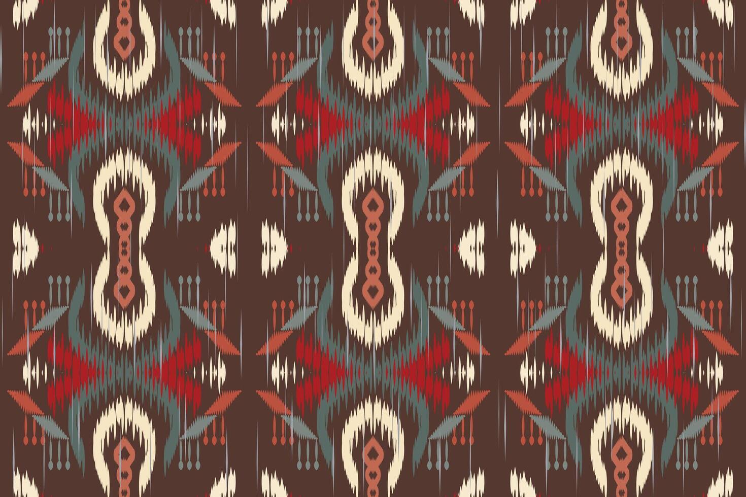 ikat floral cachemir bordado en blanco fondo.ikat étnico oriental modelo tradicional.azteca estilo resumen vector ilustración.diseño para textura,tela,ropa,envoltura,decoración,bufanda,alfombra