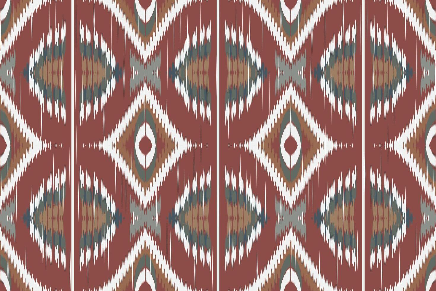 ikat cachemir bordado en el tela en indonesia, india y asiático países.geométricos étnico oriental sin costura patrón.azteca estilo. ilustración.diseño para textura,tela,ropa,envoltura,alfombra. vector