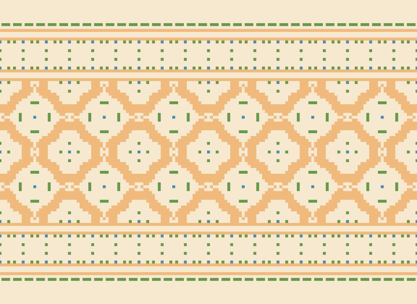 Cross Stitch. Geometric ethnic patterns. Design for Saree, Patola, Sari, Dupatta, Vyshyvanka, rushnyk, dupatta, Clothing, fabric, batik, Knitwear, Embroidery, Ikkat, Pixel pattern. Traditional Design. vector