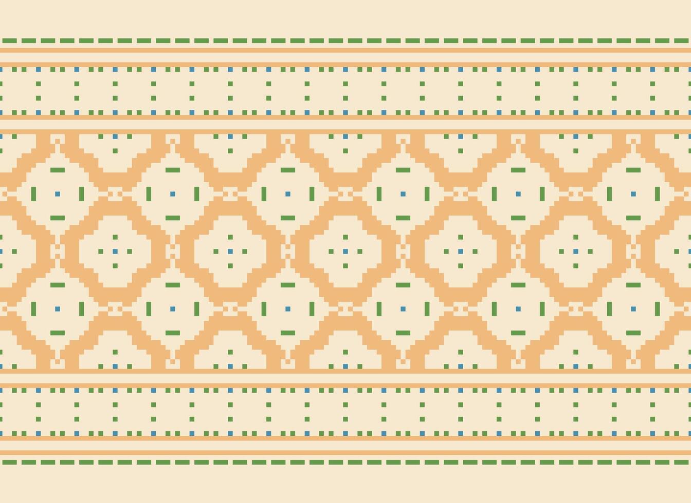 Cross Stitch. Geometric ethnic patterns. Design for Saree, Patola, Sari, Dupatta, Vyshyvanka, rushnyk, dupatta, Clothing, fabric, batik, Knitwear, Embroidery, Ikkat, Pixel pattern. Traditional Design. vector