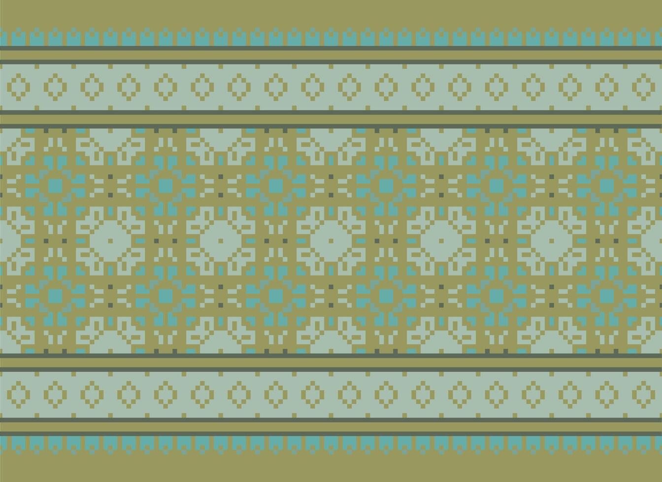 étnico geométrico sin costura tela modelo cruzar puntada. ikat bordado oriental píxel modelo crema antecedentes. resumen, vector, ilustración. textura, cruz puntada,bufanda,decoración,motivos,papel tapiz. vector