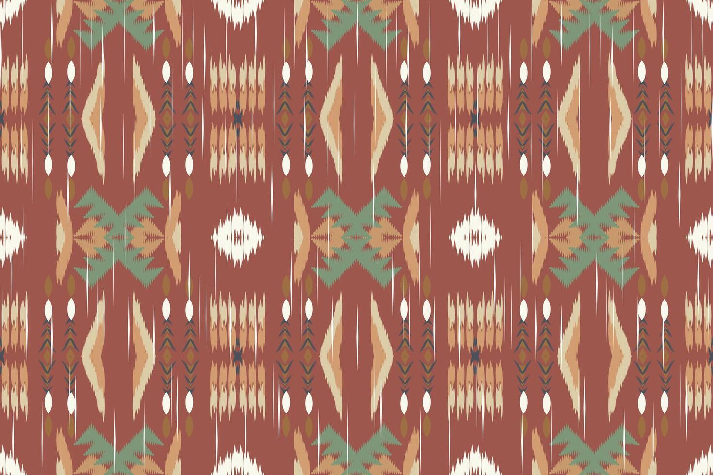 ikat cachemir bordado en el tela en indonesia, india y asiático países.geométricos étnico oriental sin costura patrón.azteca estilo. ilustración.diseño para textura,tela,ropa,envoltura,alfombra. vector