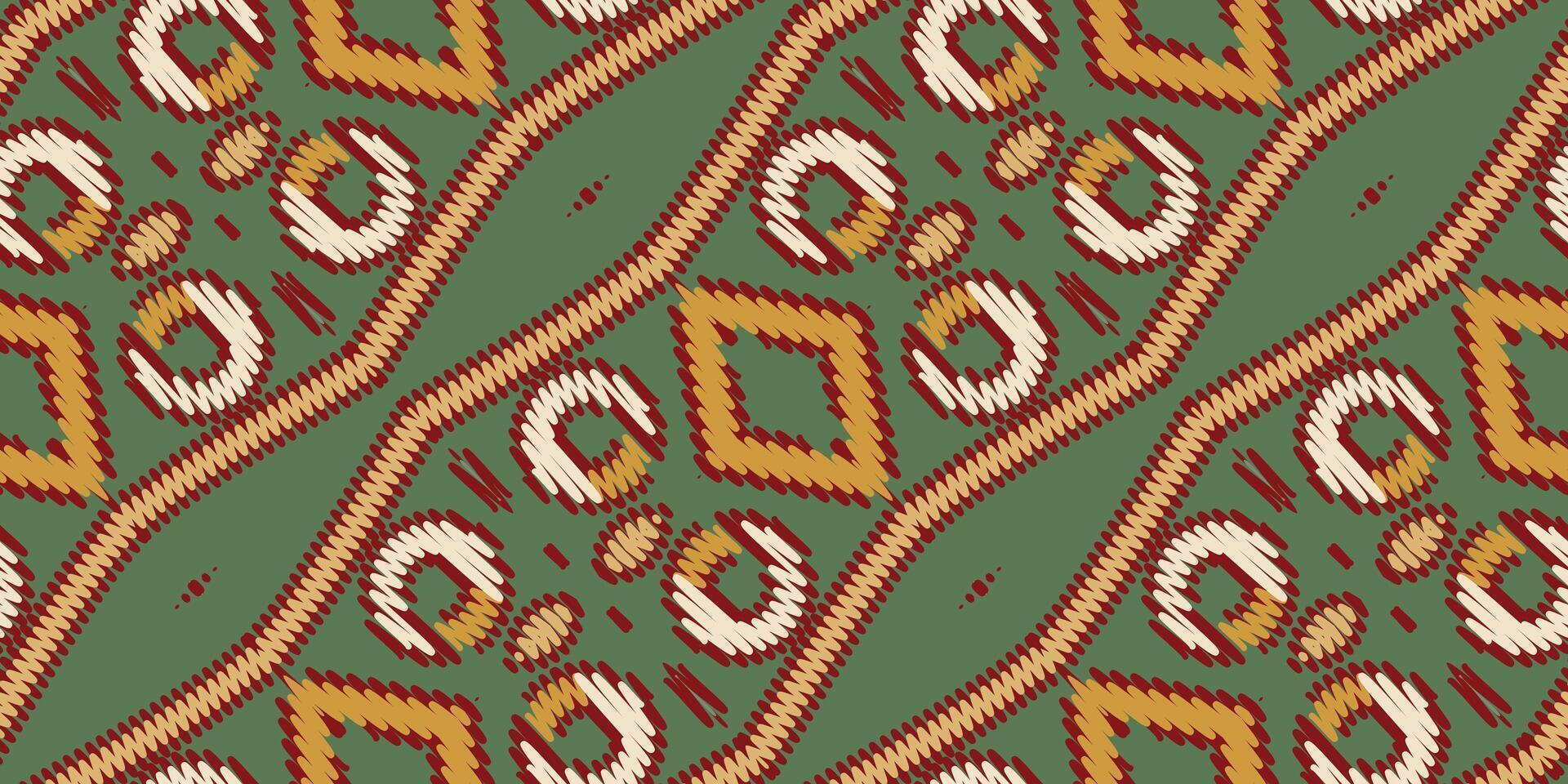African Ikat Paisley Embroidery. Geometric Ethnic Oriental Seamless Pattern Traditional Background. Aztec Style Abstract Vector Illustration. Design for Texture, Fabric, Clothing, Wrapping, Carpet.
