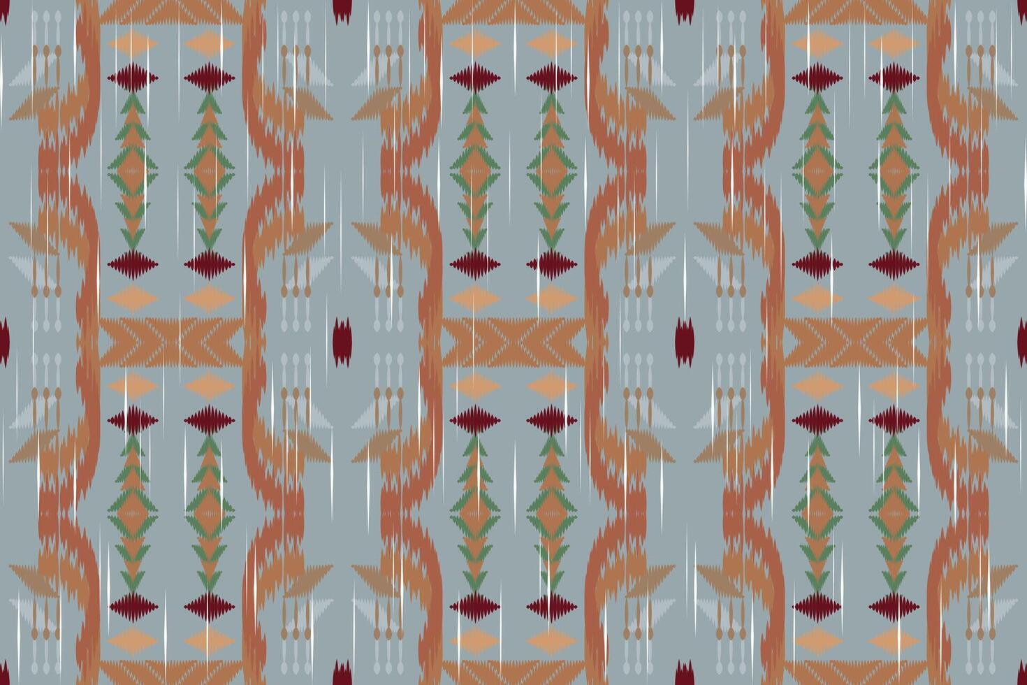 Ikat Paisley Embroidery on the Fabric in Indonesia,india and Asian countries.geometric Ethnic Oriental Seamless pattern.aztec Style. illustration.design for Texture,fabric,clothing,wrapping,carpet. vector