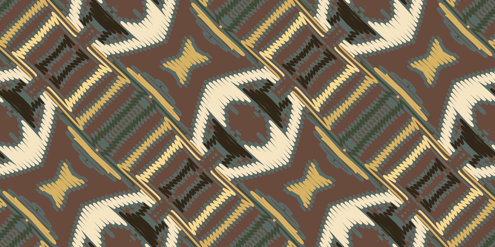 Tie dye Pattern Seamless Mughal architecture Motif embroidery, Ikat embroidery vector Design for Print indigenous art aboriginal art pattern floral kurti mughal border
