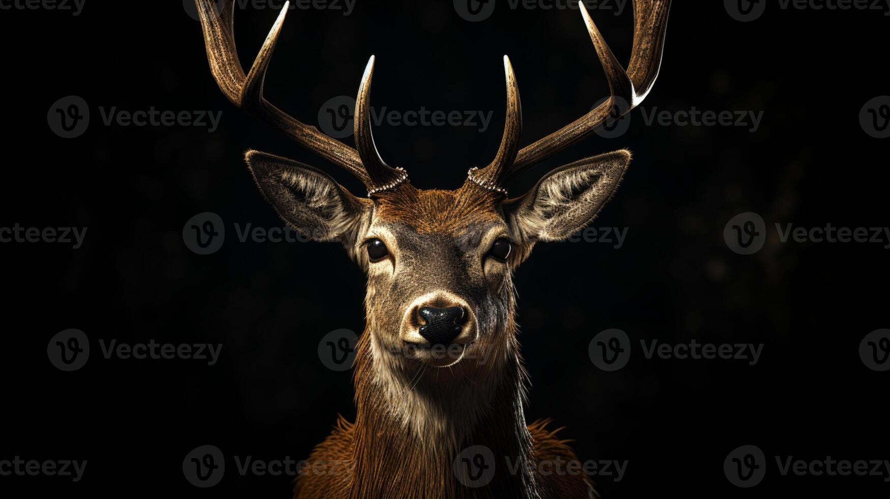 AI generated A deer face animal pictures Generative artificial intelligence photo