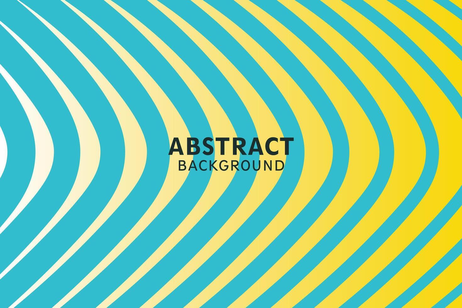 Abstract wave background with cyan yellow color vector