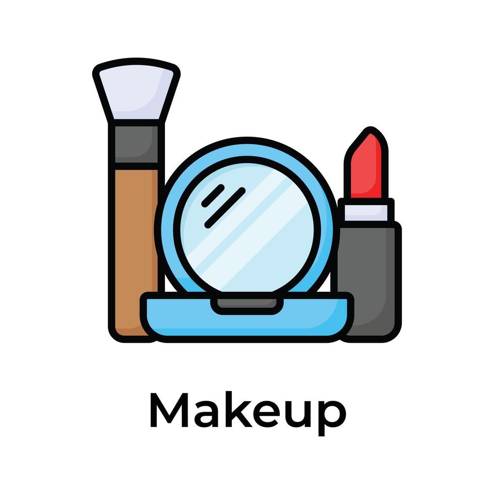 Makeup kit, mothers day gift, visually perfect icon of makeup accessory vector