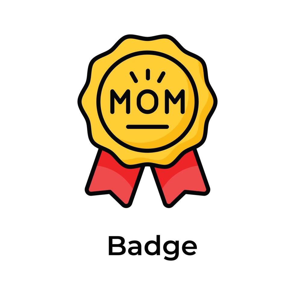 Best mom award vector design, mothers day badge icon