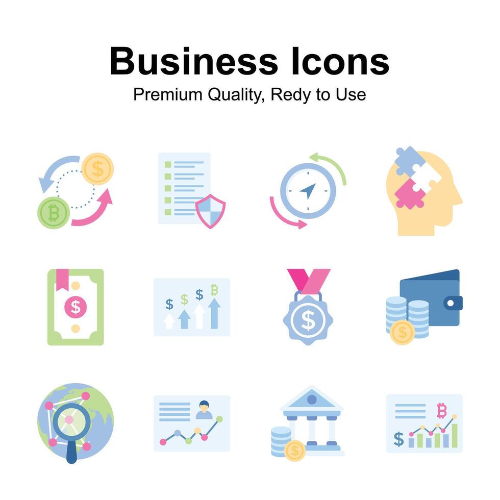 Take a look at this unique and trendy business and finance icons vector