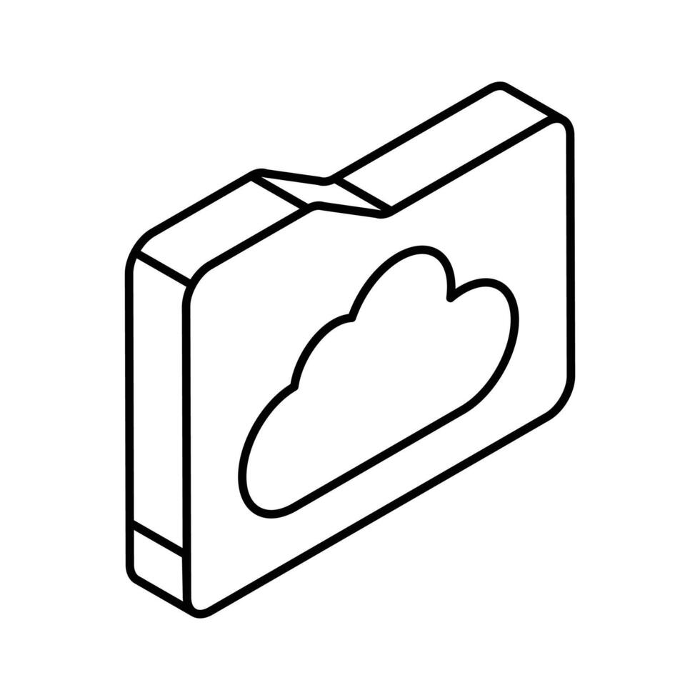 Modern isometric vector of cloud folder isolate on white background