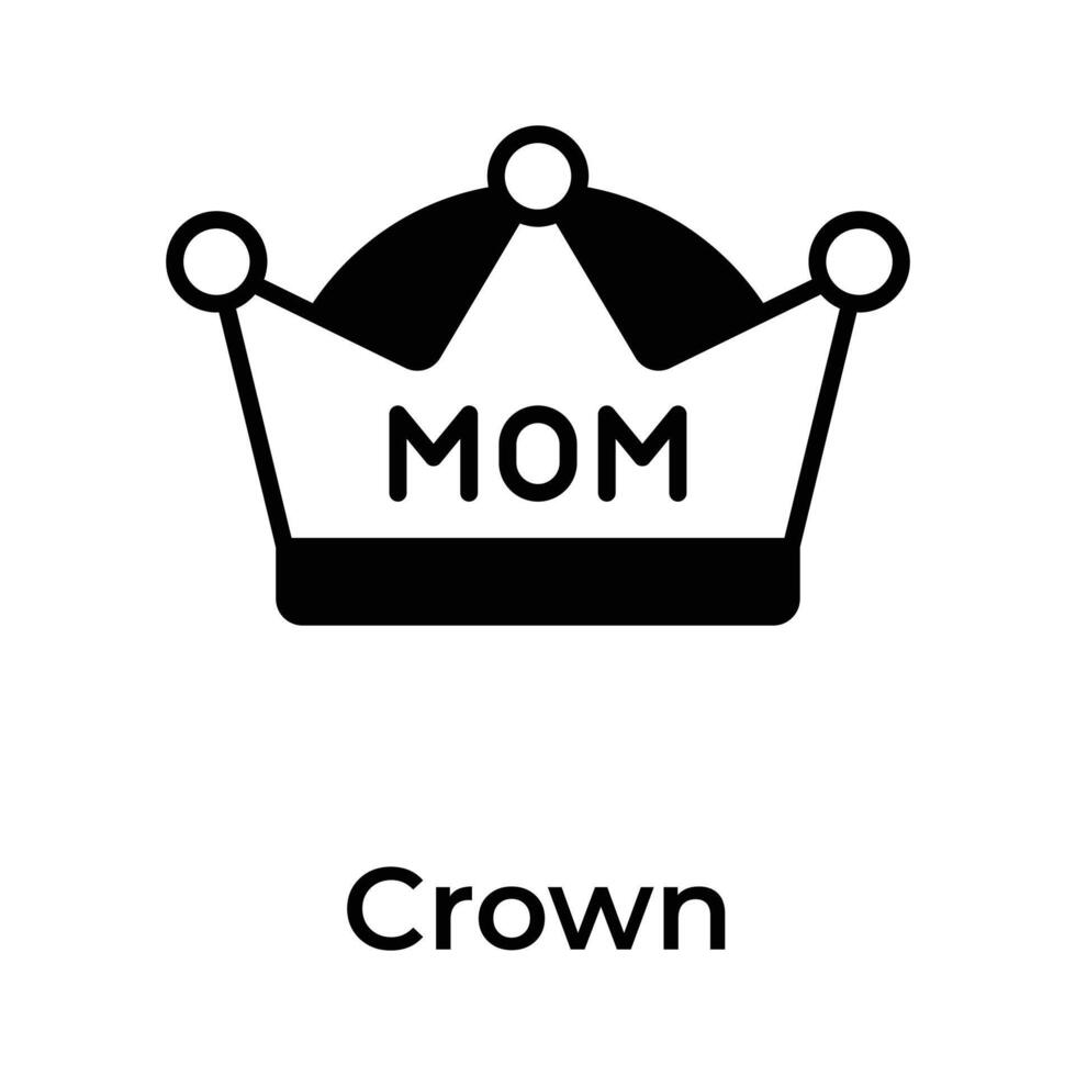 A mother day crown vector design, isolated on white background