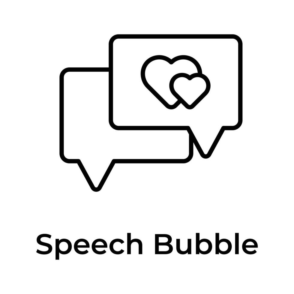 Speech bubble having heart denoting flat concept icon of mothers day conversation vector