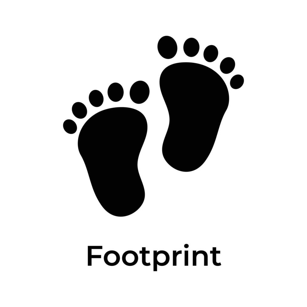 Baby footprints vector design in trendy modern style