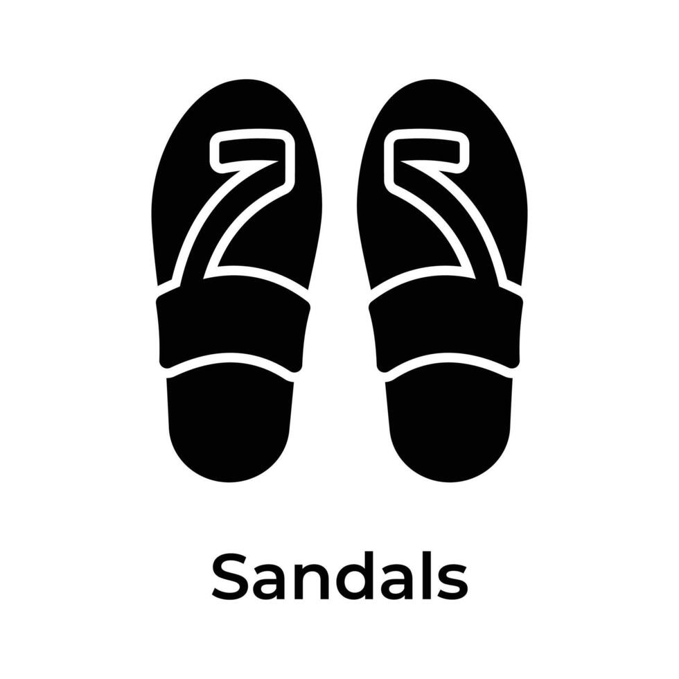 Visually perfect premium icon of ladies sandals in trendy style vector