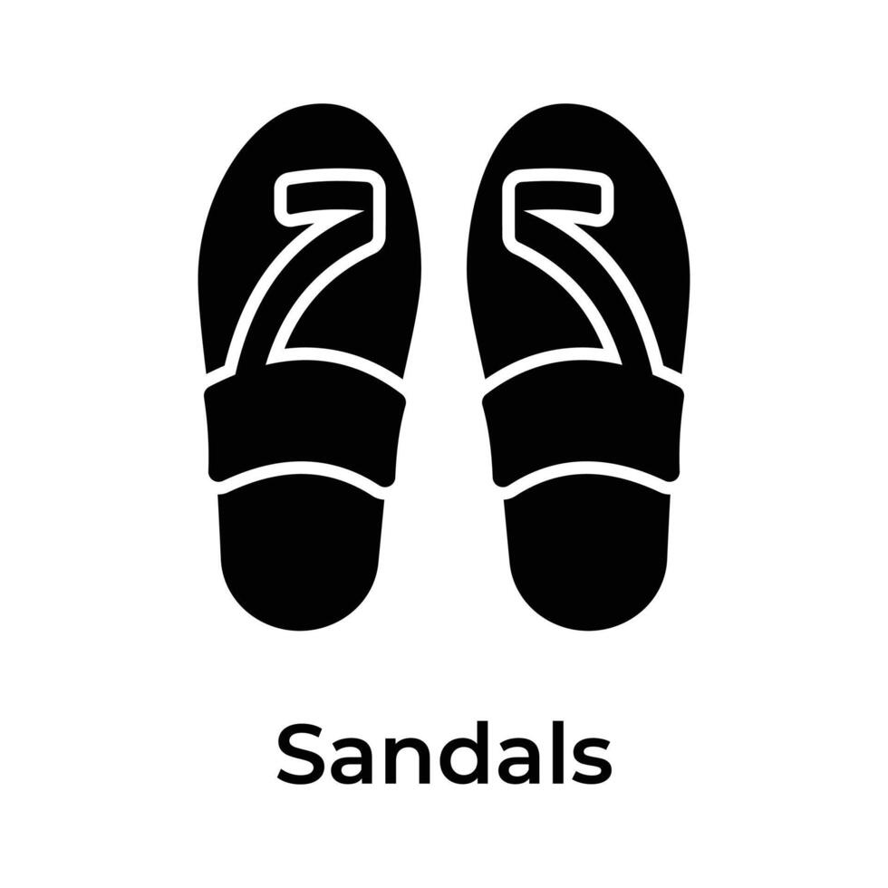 visualmente Perfecto prima icono de señoras sandalias en de moda estilo vector