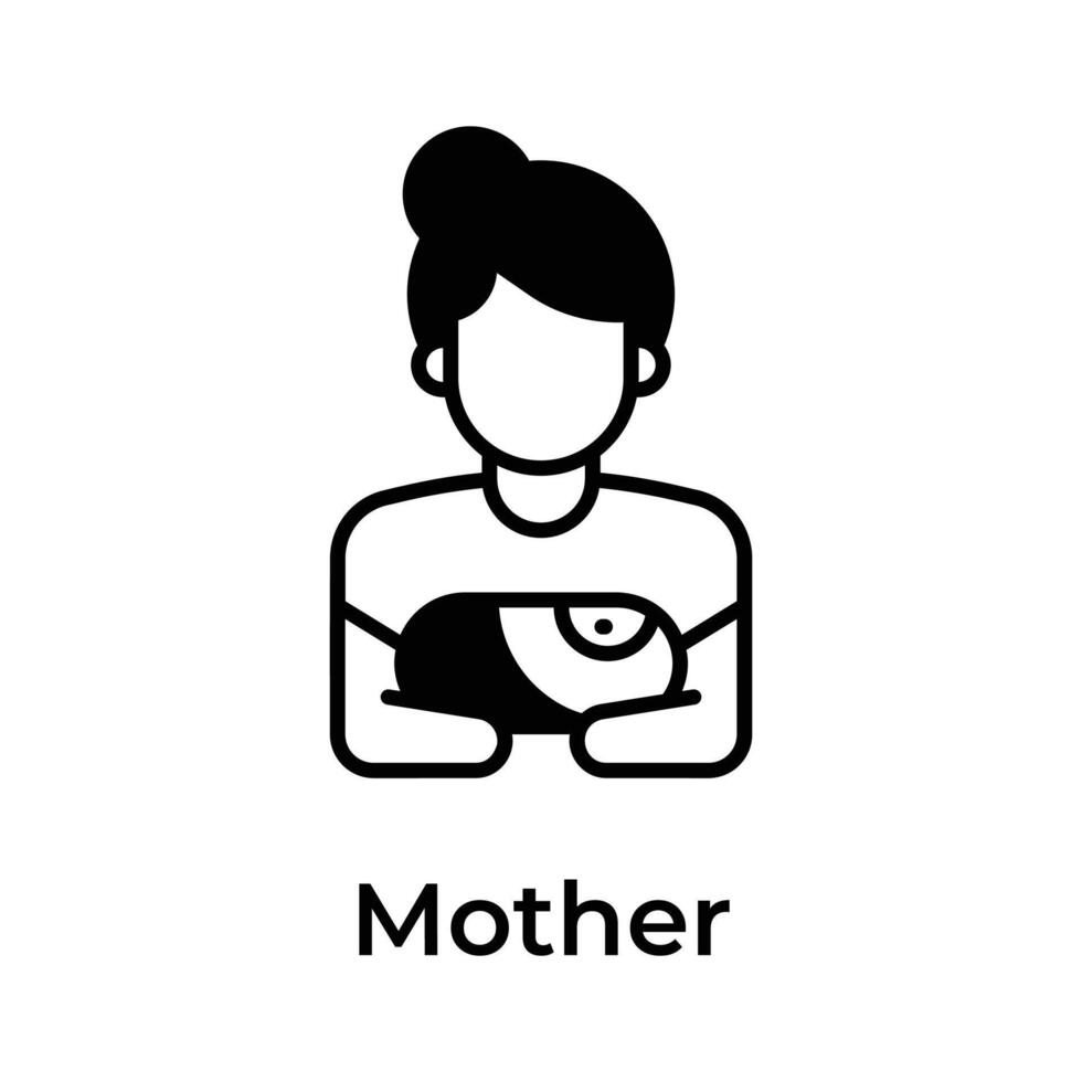 Get this visually perfect icon of mother in modern style vector