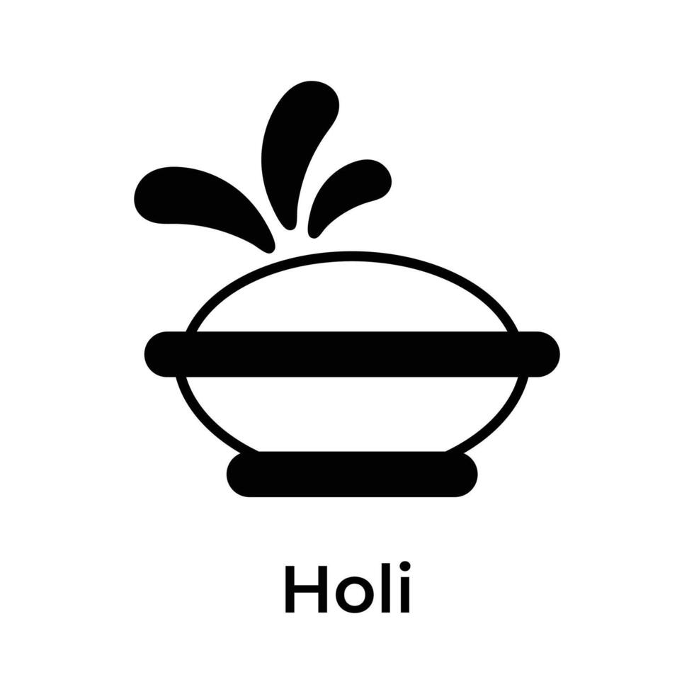 An icon of holi in modern design style , indian cultural festiva vector