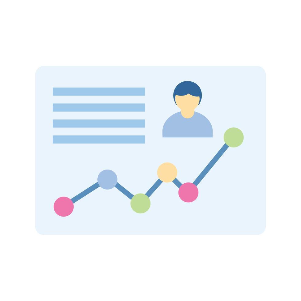 Premium icon of employee performance in flat style vector