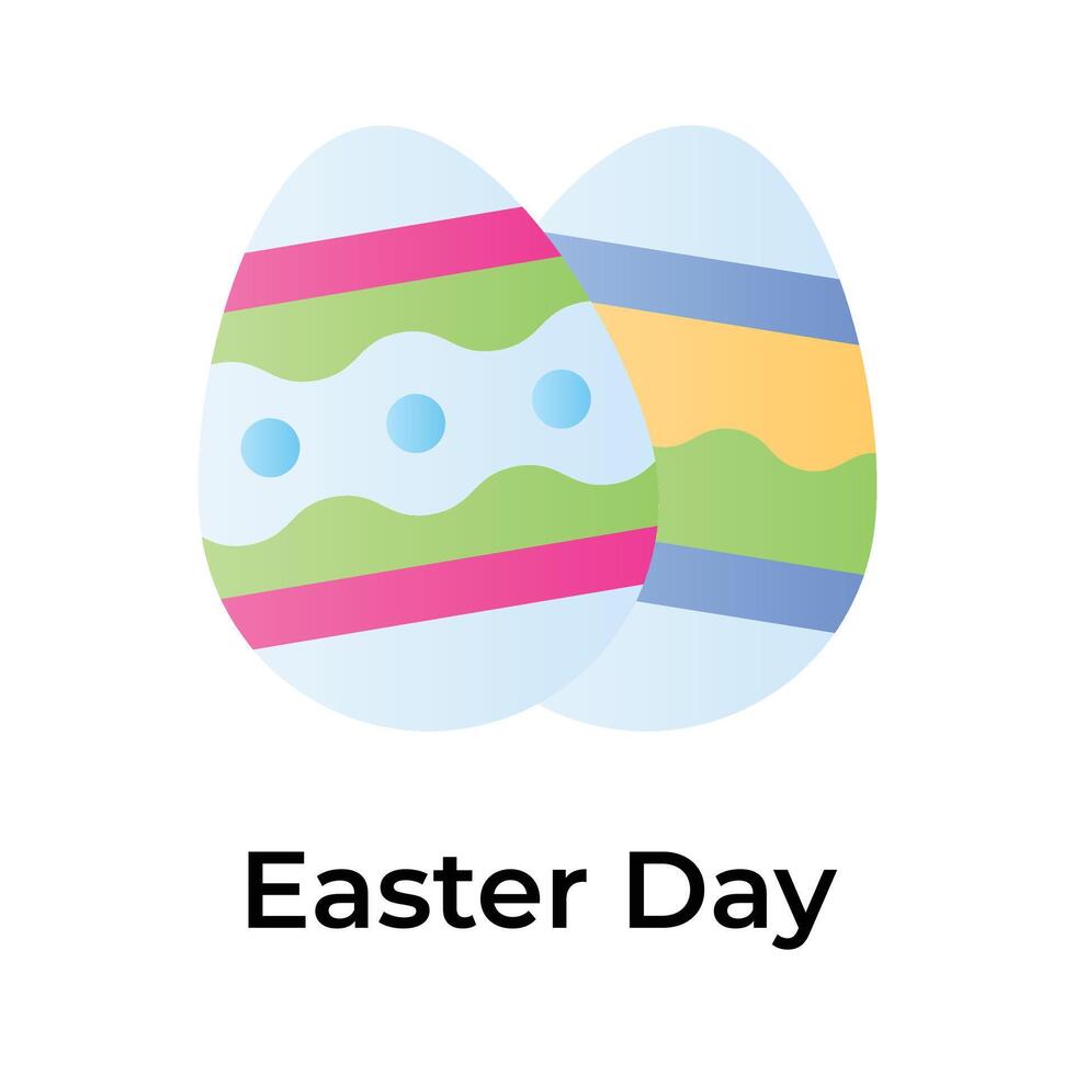 Decorated eggs showing concept icon of of easter day eggs, easter eggs vector