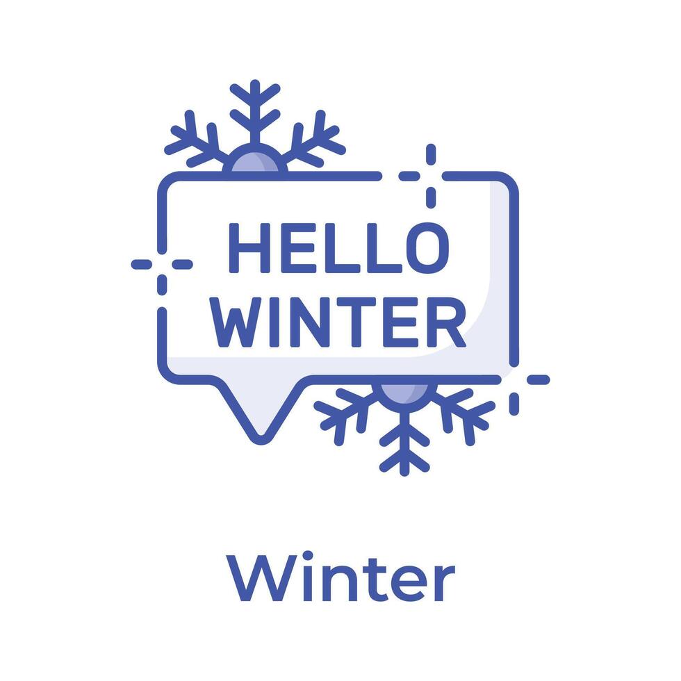 Grab this amazing and unique hell winter icon in modern style vector