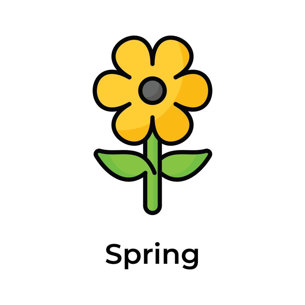 Icon of flower in trendy design style, concept vector of spring festival