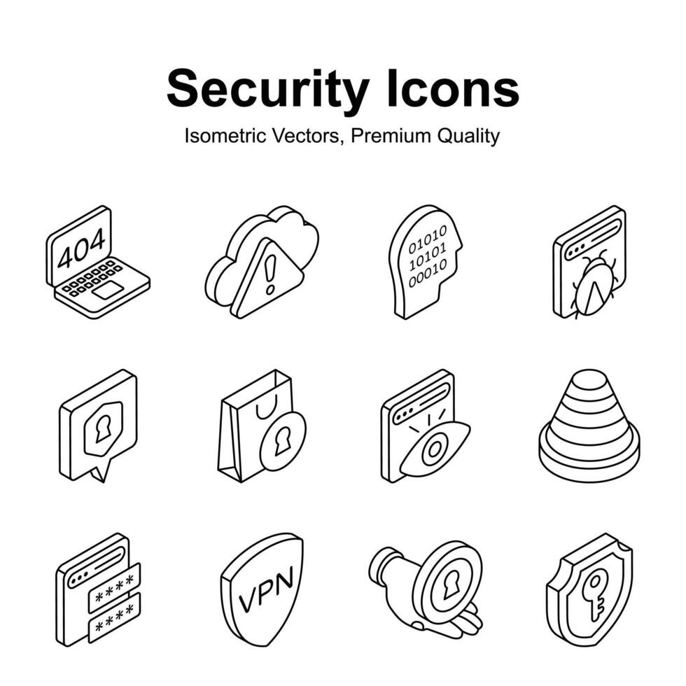 Take a look at this beautifully designed security icons set in modern style vector