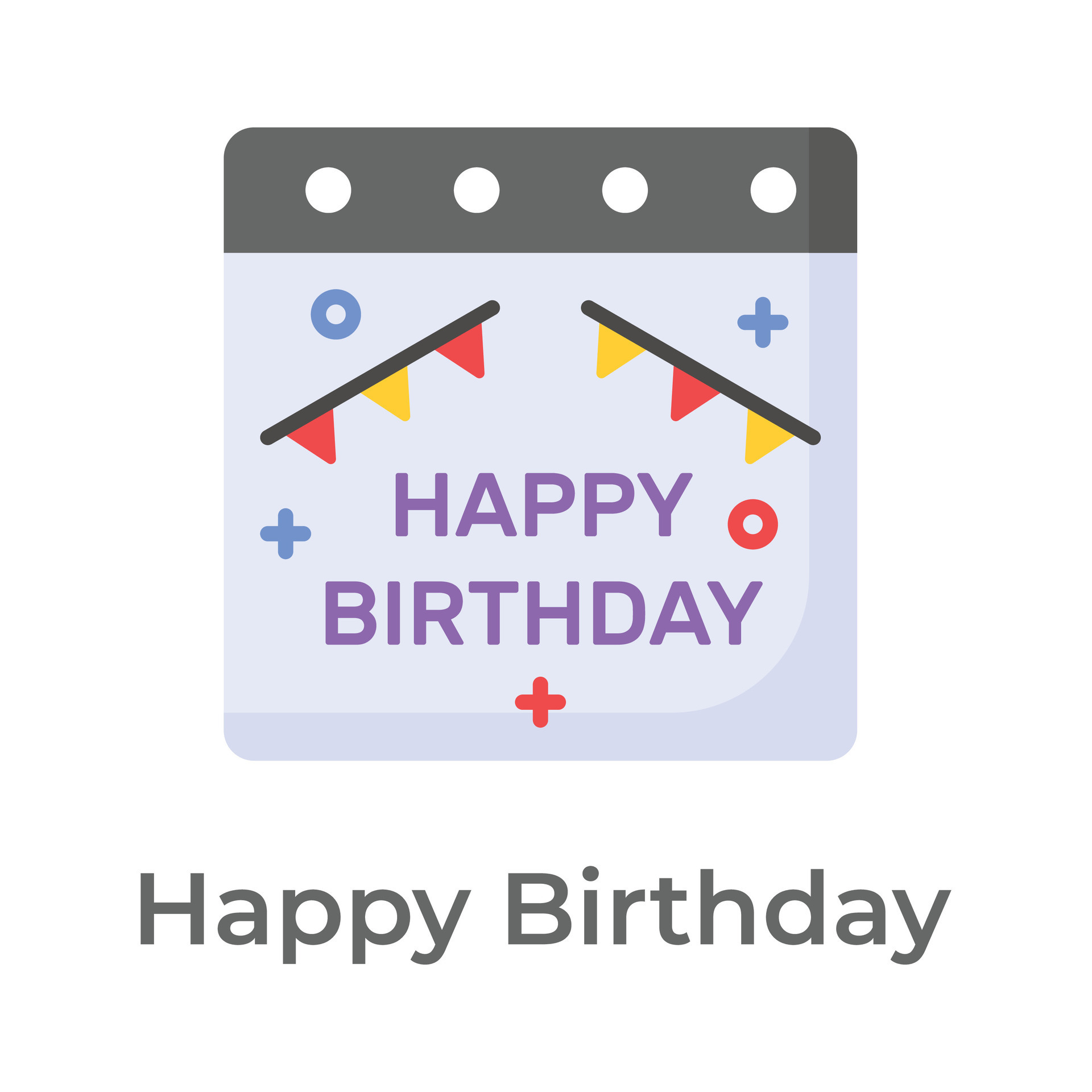 Happy birthday calendar vector design, trendy editable icon 40159166